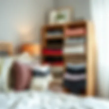 Aesthetic Arrangement of Underwear Organizers Aesthetic arrangement of foldable underwear organizers in a bedroom