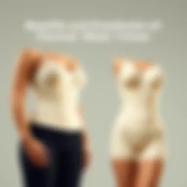 A comparative illustration demonstrating the benefits and drawbacks of using thermal waist trainers.