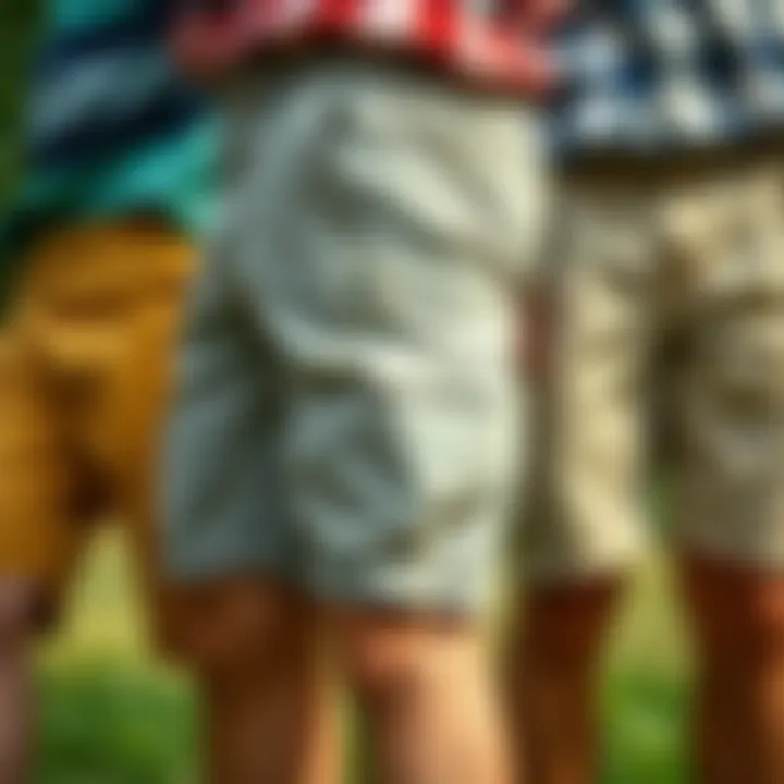 A variety of Bermuda shorts with pockets in different styles