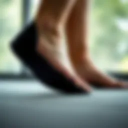 Illustration of comfortable insoles designed to prevent heel slippage