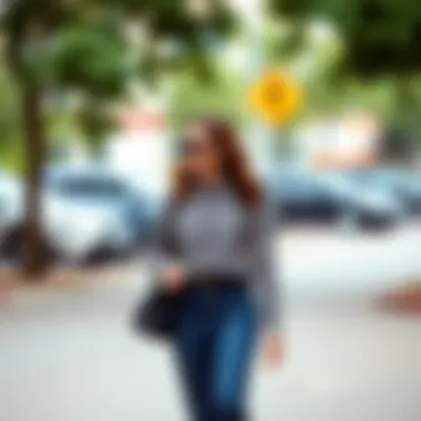 Stylish Outfit Ensemble Stylish outfit ensemble featuring a black and white striped long sleeve shirt