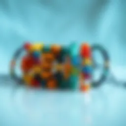 A close-up of colorful chakra bracelets arranged aesthetically.