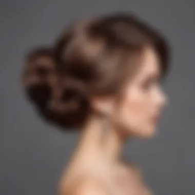 Stylish application of a clip-in updo hair piece demonstrating versatility.