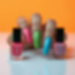 An artistic representation of color changing nail polish under varying temperatures