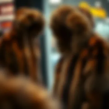 Aesthetic Appeal of Faux Fur Hoodies Stylish faux fur hoodie on display