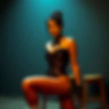 A confident individual showcasing their unique style with corset and stockings