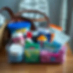 Neatly organized storage box for menstrual products