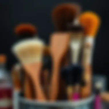 Variety of hair dye brushes
