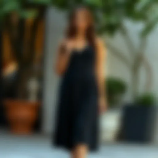 The Allure of A-Line Design Elegant A-line midi dress showcasing flattering lines and silhouette