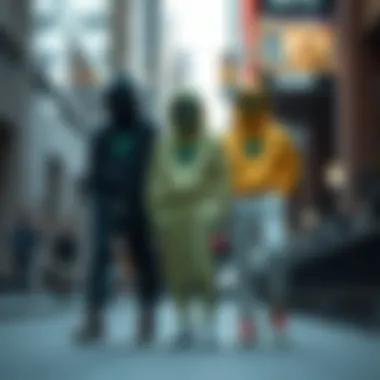 A collection showcasing various styles of alien-themed casual wear