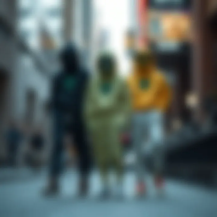 A collection showcasing various styles of alien-themed casual wear