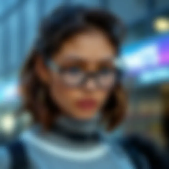 Fashion Impact of Eyeglass Holders Fashion-forward individual accessorized with eyeglass holder in daily life