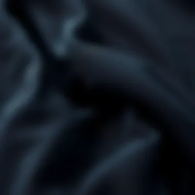 Close-up of the texture of black chiffon fabric