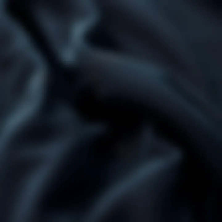 Close-up of the texture of black chiffon fabric