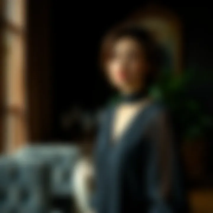 Black chiffon blouse showcased in a sophisticated setting