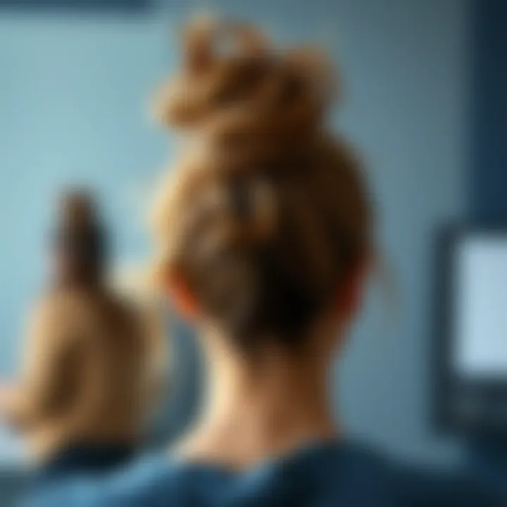 Casual Messy Bun Playful messy bun with loose strands for a casual vibe