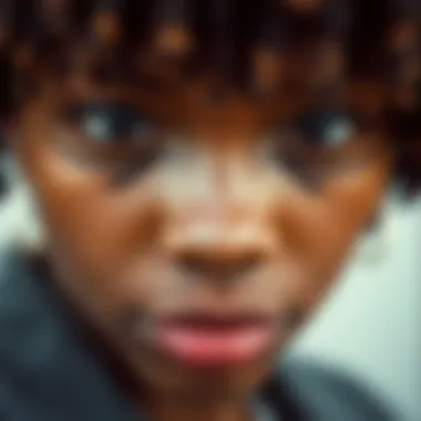 Close-up of butterfly locs showcasing texture and volume