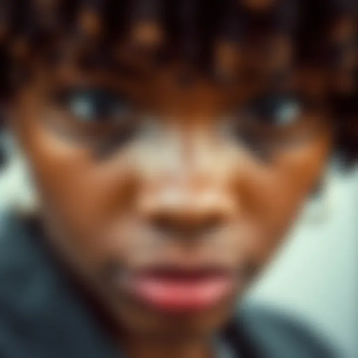 Close-up of butterfly locs showcasing texture and volume