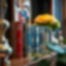 A beautifully arranged collection of decorative book sets on a stylish shelf