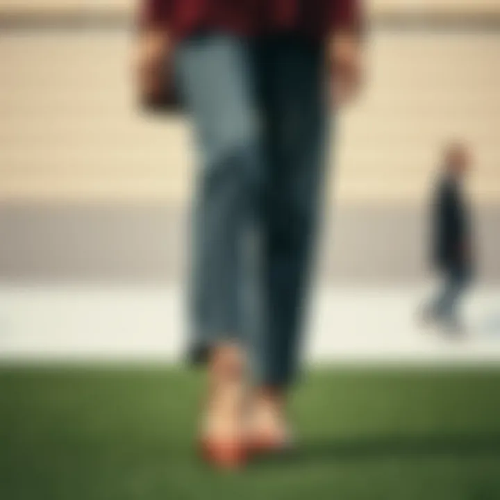 Stylish outfit pairing with criss-cross strap flats