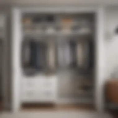 Modern Design of Hanging Closet Organizer Stylish hanging closet organizer showcasing modern design and zippers.