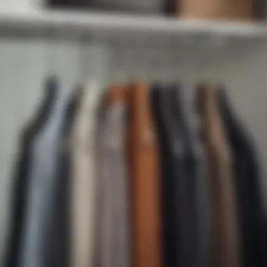 Innovative Zipper Features in Closet Organizers Close-up view of zipper features on a hanging closet organizer.