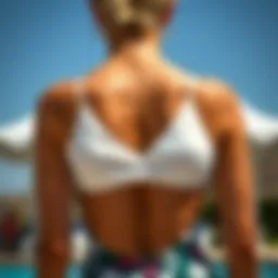 Elegant open back design showcasing versatility