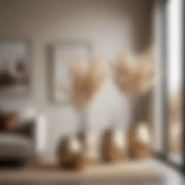 Minimalist Interior Featuring Pampas Decor Stylish pampas grass decor in a minimalist living space