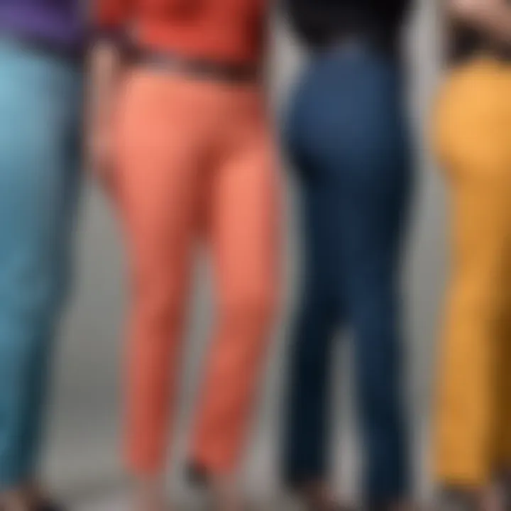 Fashion evolution of plus size color block jeans