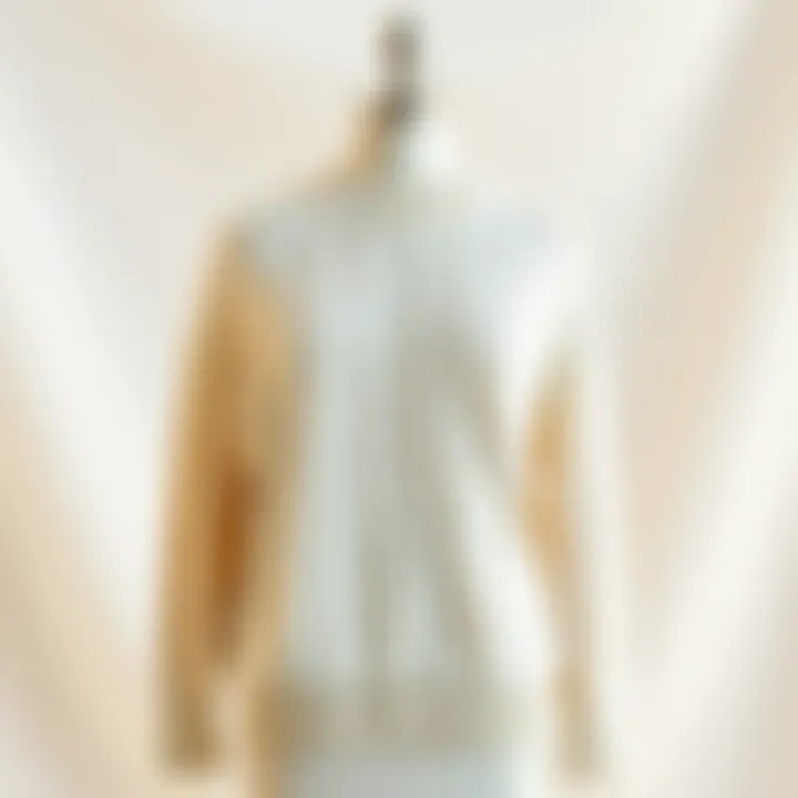 A cozy plus size light sweater draped elegantly on a mannequin against a soft background.