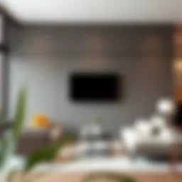 Sleek PVC accent wall in a modern living room