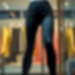 Stylish ruched leggings displayed on a mannequin showcasing their unique design