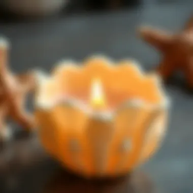 Beautifully crafted seashell candle mold