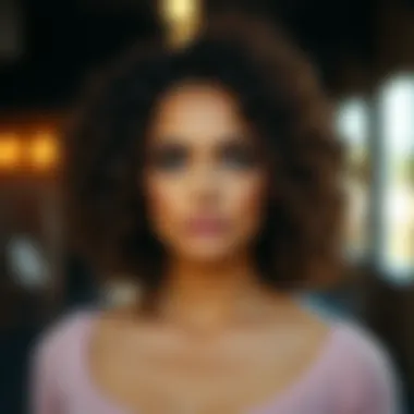 Model showcasing styling versatility with curly hair extensions