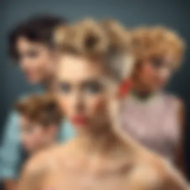 Versatile Short Hair Styles Diverse styles created using small hair curlers on short hair, demonstrating versatility.