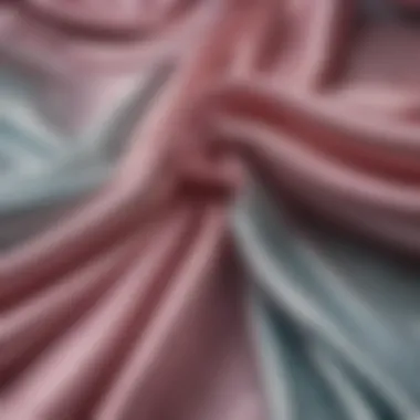 Variety of Sparkle Sheer Fabrics An array of sparkle sheer fabrics in different colors and patterns displayed artistically.