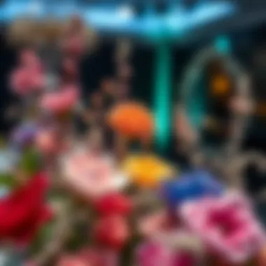 Elegant Display of Artificial Flowers at Event An elegant display of artificial flowers at a stylish event setting