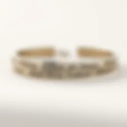 Elegantly crafted personalized bracelet showcasing intricate details and names.