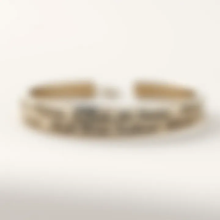 Personalized Elegance: A Closer Look at Craftsmanship Elegantly crafted personalized bracelet showcasing intricate details and names.