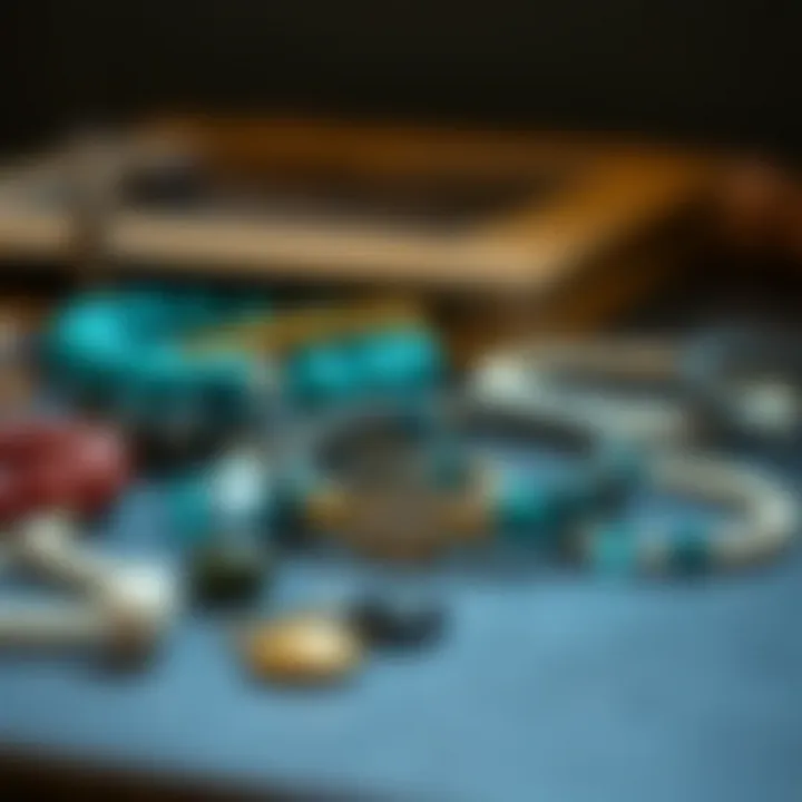 Diverse Materials: The Foundation of Personalization A selection of various materials used in creating personalized bracelets.