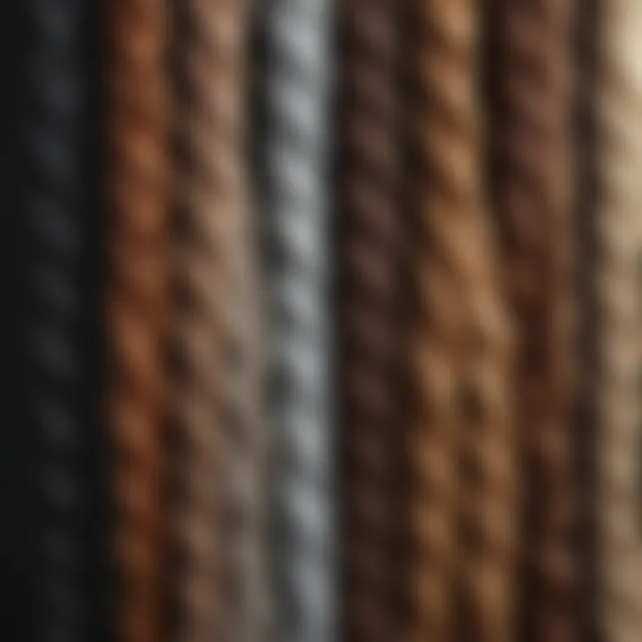 An artistic arrangement of different EZ Braid lengths highlighting the variety available.