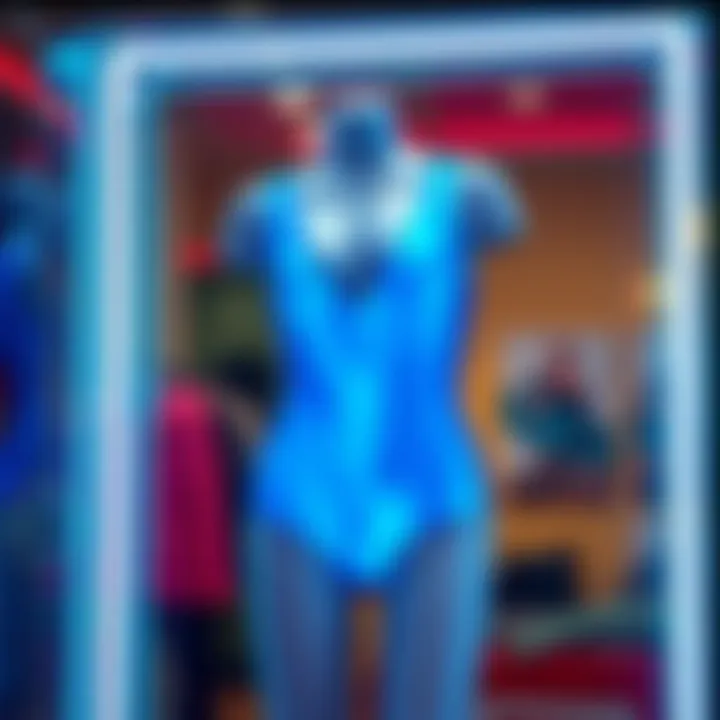 Vibrant neon blue bodysuit on a stylish background