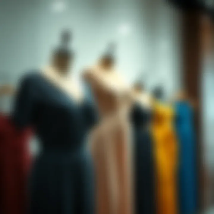 Stylish dress and jumpsuit on a mannequin