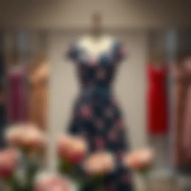 Elegant floral dress displayed online