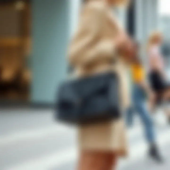 Rock Style Flap Shoulder Bag in Modern Fashion Stylish rock style flap shoulder bag paired with contemporary fashion outfits