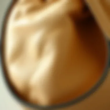 Intricate Design Features of a Round Bucket Bag Close-up of intricate stitching and design details on a round bucket bag.