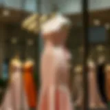 Elegant sequin fit and flare dress displayed on a mannequin