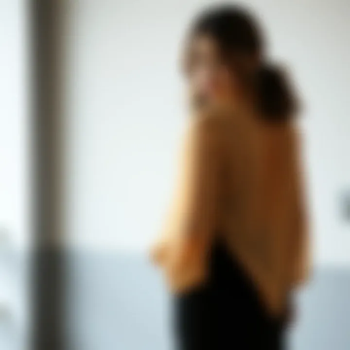 Elegant long sleeve chiffon jacket draped over a stylish outfit