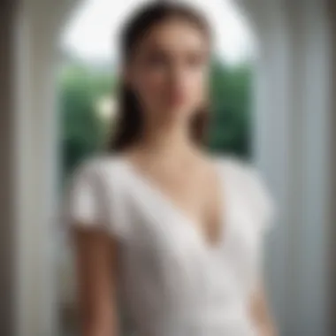 Showcasing Timeless Elegance Elegant white summer dress showcased on a mannequin