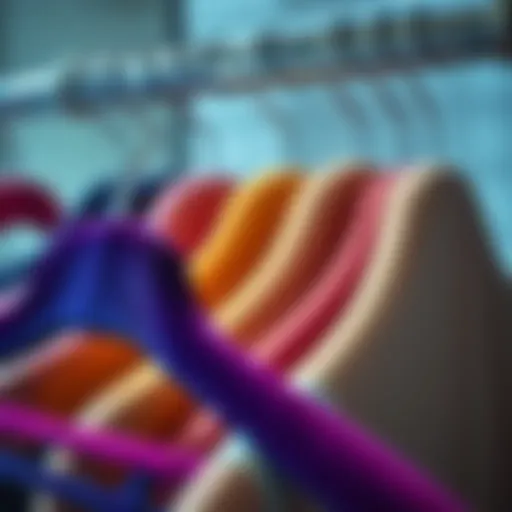 A collection of elegant velvet hangers in various colors